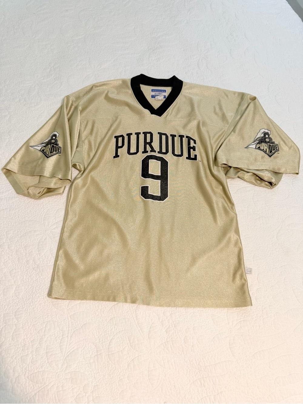 Vintage Purdue Boilermakers Football #9 Mark Herrmann Black Jersey Youth Large